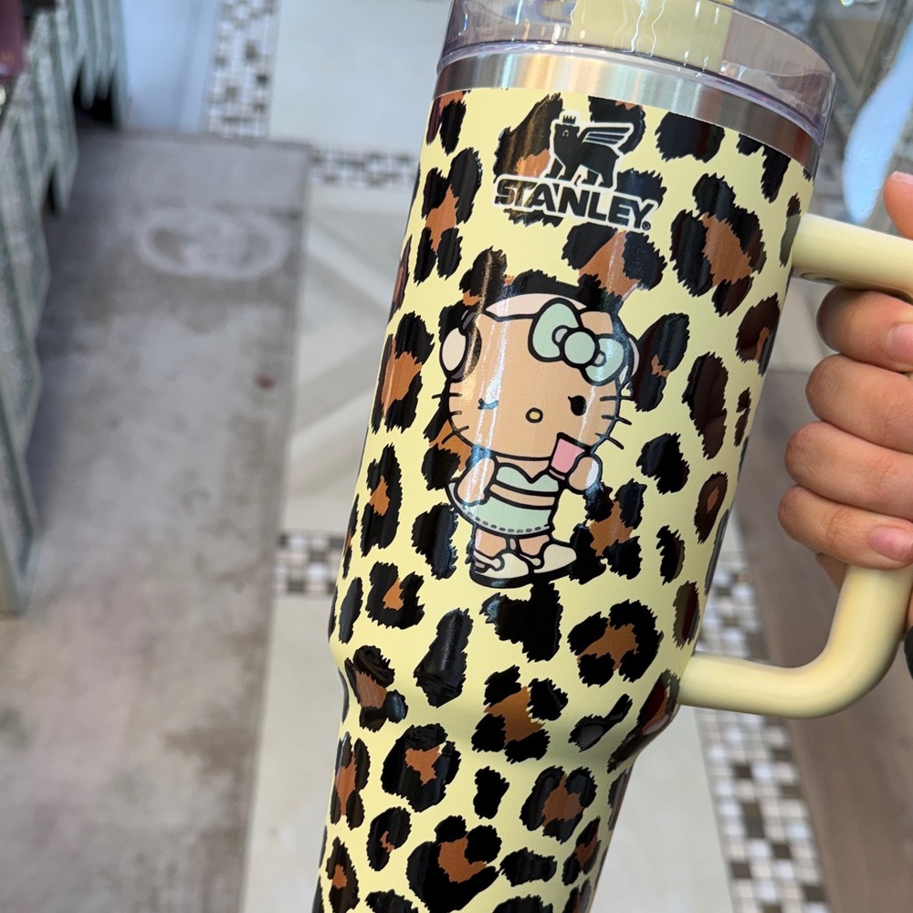 Stanley Leopard Pattern Tumbler with Character Design